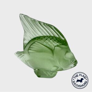 Vintage Lalique Green Fish Figurine